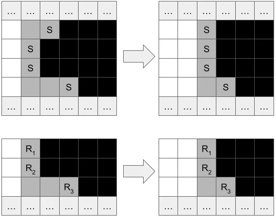 C자 모양과 양끝 예외 케이스